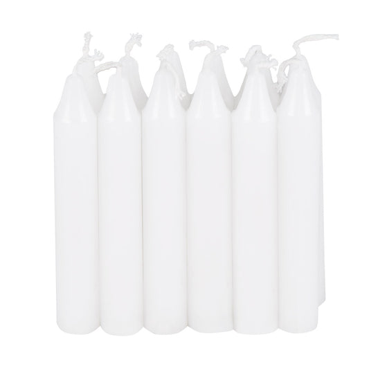 Bougies Blanches Coniques 24cm - Lot de 6 Chandelles