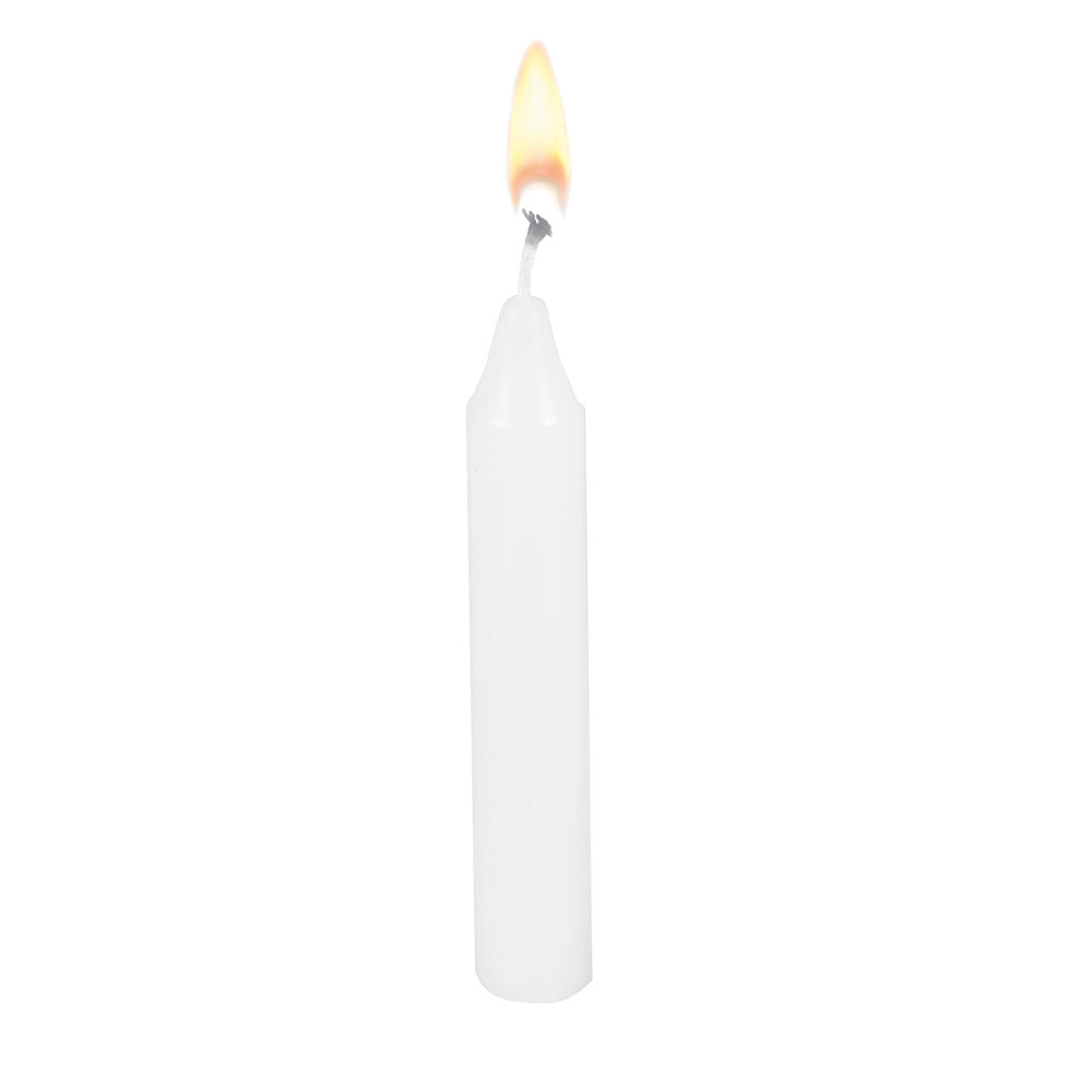 Bougies Blanches Coniques 24cm - Lot de 6 Chandelles