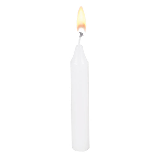 Bougies Blanches Coniques 24cm - Lot de 6 Chandelles