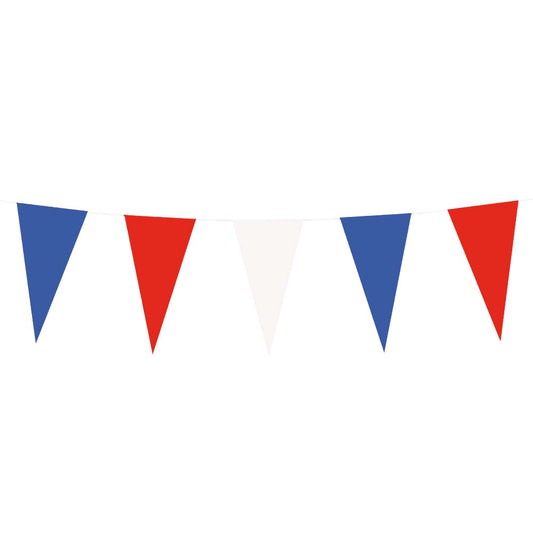 Guirlande Fanions Tricolore Bleu Blanc Rouge 21cm