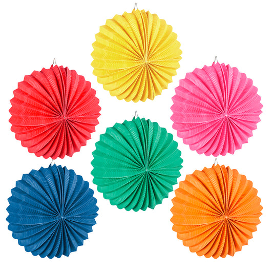 Lot 12 Lampions Papier Colorés 22cm - Décoration Fête