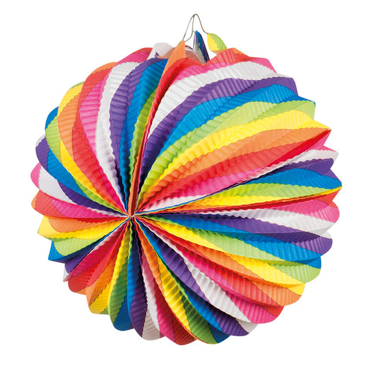 12 Rosaces Décoratives Rainbow - Colorées de 22cm pour Fêtes