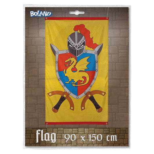 Drapeau Chevalier Dragon Moyen Âge 90x150cm
