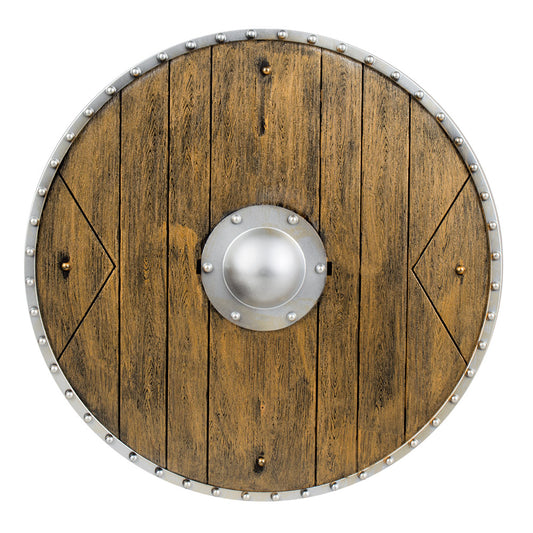 Bouclier Romain Viking Médiéval Bois et Métal - Accessoire