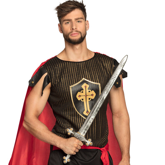 Costume Guerrier Chevalier Medieval avec Epee et Bouclier