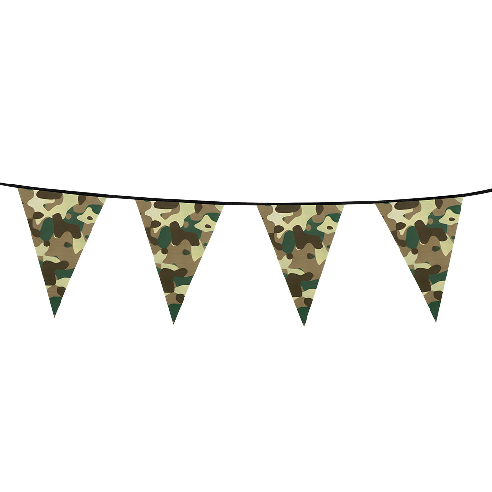 Guirlande Fanions Camouflage 4m - Décoration Militaire