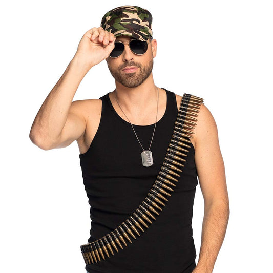 Kit Commando Militaire - Casquette, Lunettes, Munitions & Dog Tags