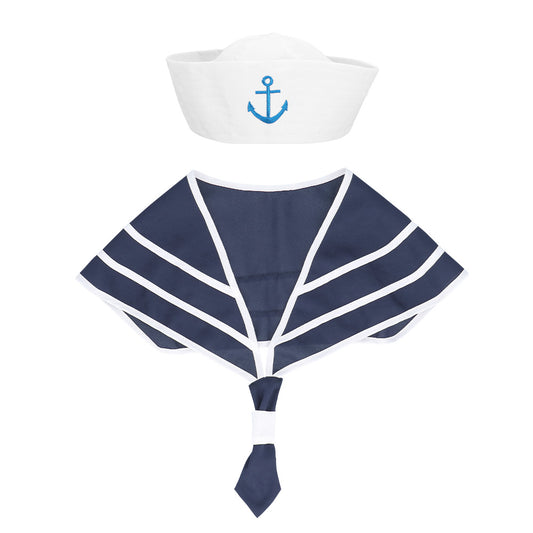 Déguisement Marin Complet - Chapeau, Cape et Cravate