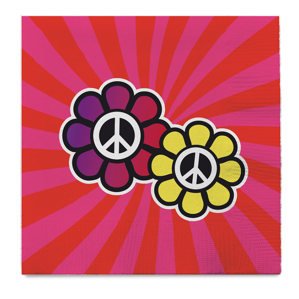Toile Hippie Peace Love - Décoration Rétro Années 70
