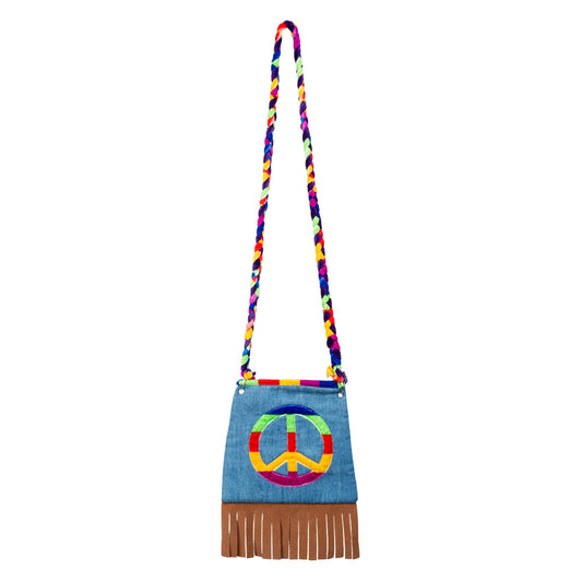 Sac Hippie Enfant Peace and Love Coloré à Franges