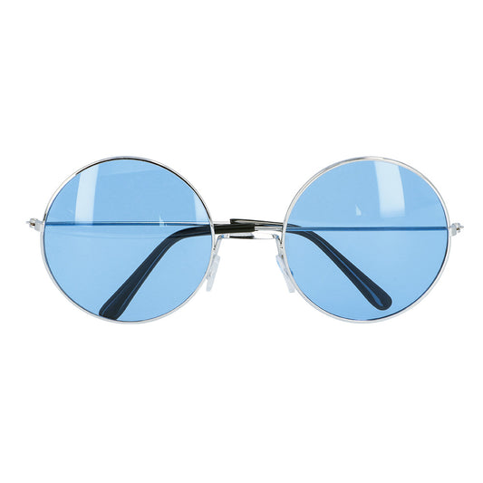 Lunettes Rondes Teintées Bleu Vintage - Accessoire Rétro