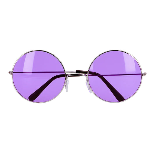 Lunettes Rondes Teintées Violet - Accessoire Fête Années 70