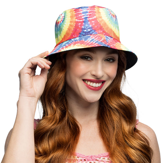 Chapeau Bucket Tie-Dye Rainbow Adulte et Enfant