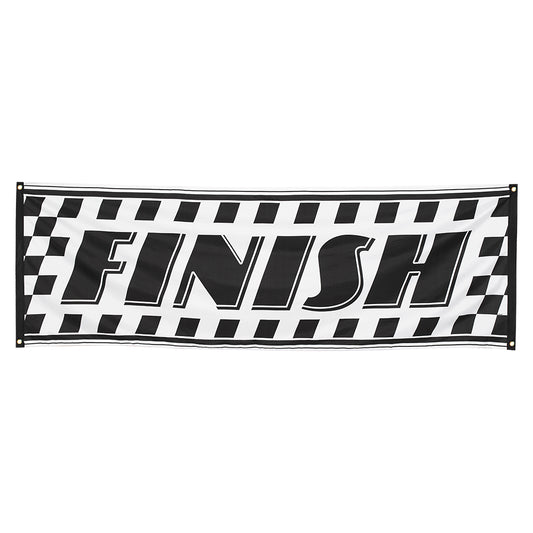 Bannière FINISH Damier Course Automobile Racing Party