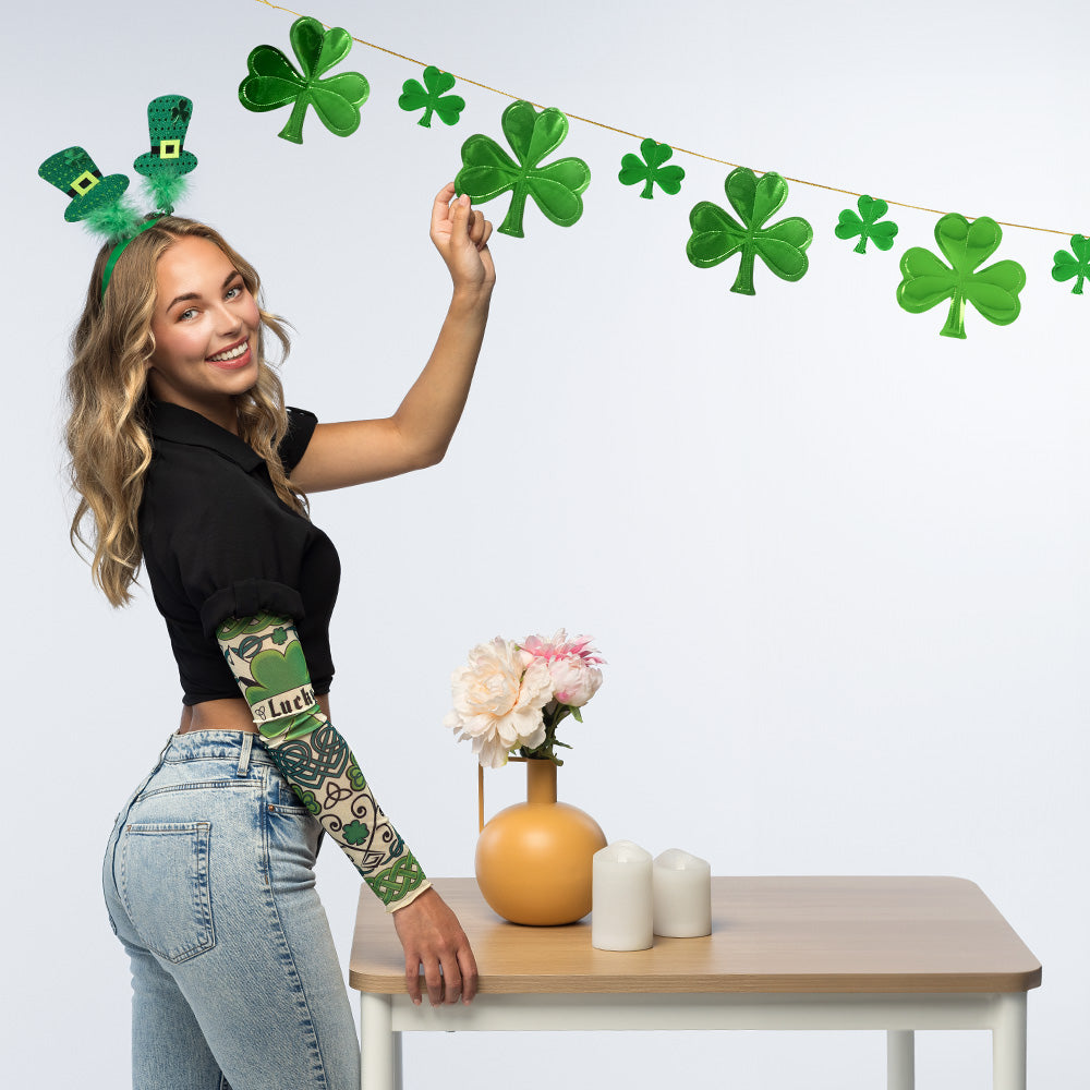 Serre-tête Saint Patrick - Chapeaux Leprechaun Vert Paillettes