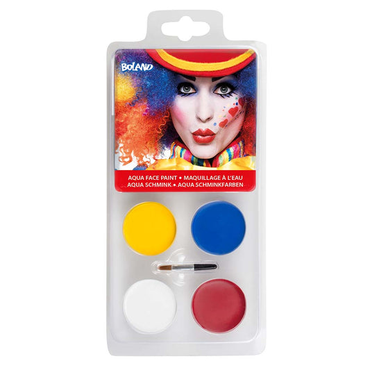 Maquillage Aqua Face Paint - Kit 4 Couleurs Clown & Cirque
