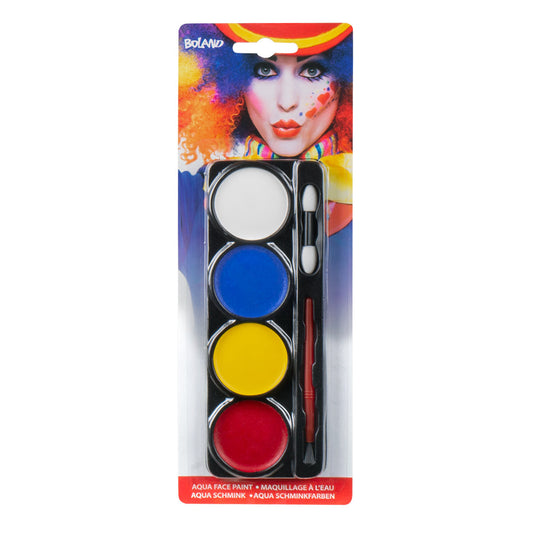 Maquillage Aqua Face Paint - 4 Couleurs Clown & Cirque