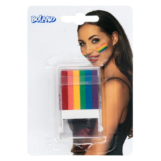 Palette de maquillage arc-en-ciel pour visage et corps