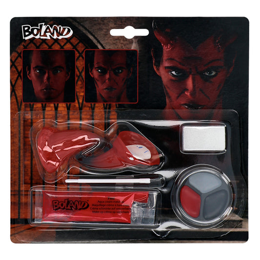 Kit Maquillage Démon Rouge - Fard, Crème & Accessoires