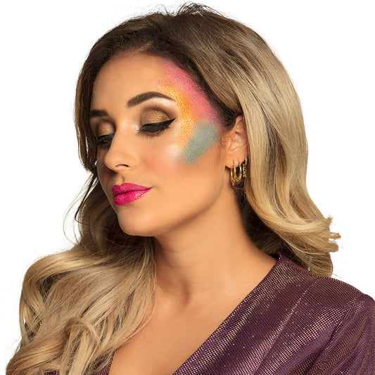 Maquillage Glitter Paillettes 4 Couleurs Fluo avec Applicateur