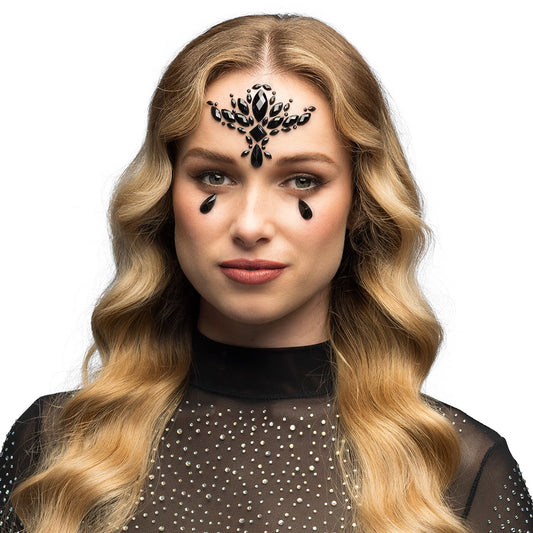 Bijou Facial Strass Couronne - Maquillage de Fête Femme