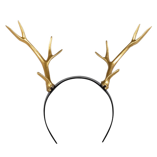 Serre-tête Cornes de Cerf Doré - Accessoire Déguisement