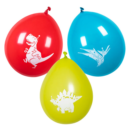 Ballons Dinosaure Colorés - Set 6 Ballons Latex Fête Enfant