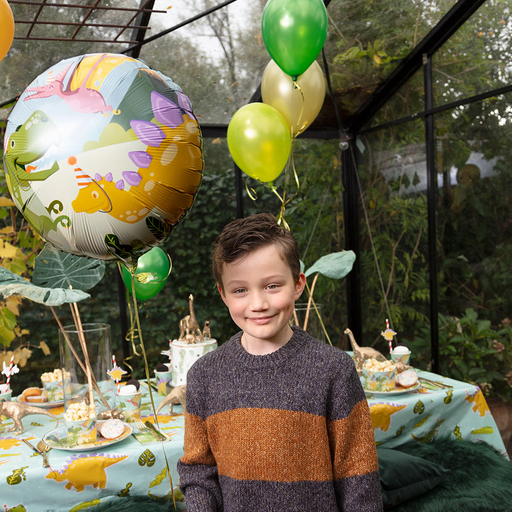 Ballons Dinosaure Colorés - Set 6 Ballons Latex Fête Enfant
