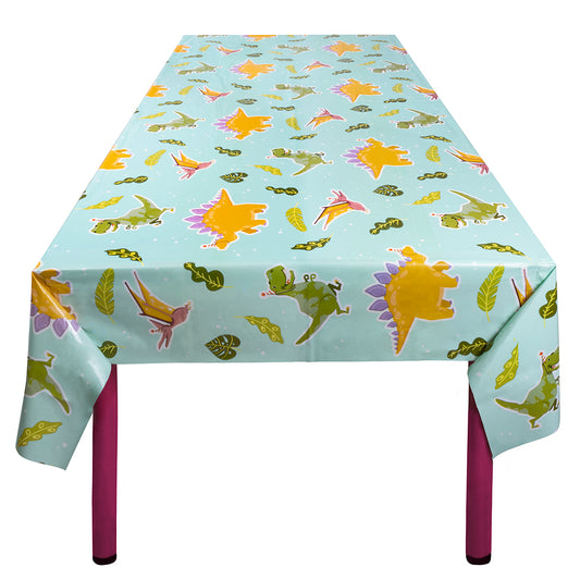 Nappe Dinosaure Motifs Colorés - Décoration Table Fête Enfant