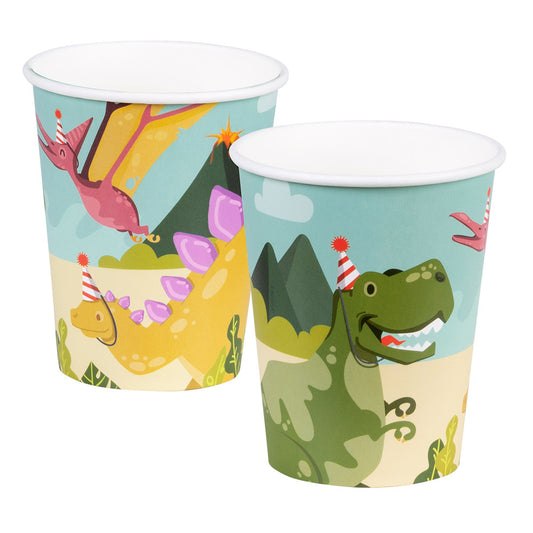 Gobelets Dinosaures Fête - 8 Verres Réutilisables Thème Dino
