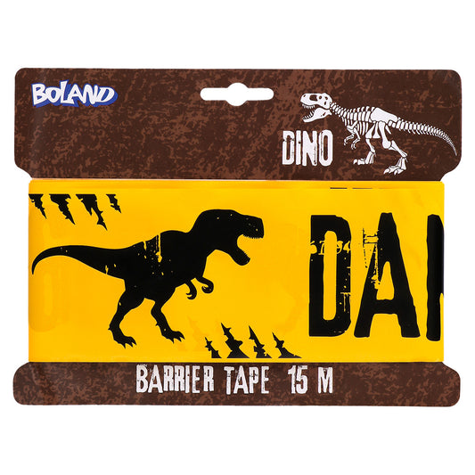 Ruban barrière dinosaure Keep Out Danger 15m