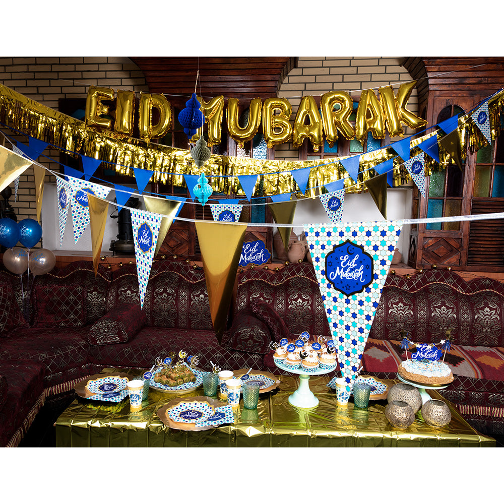 Suspension Lanterne Alvéolée avec Étoiles et Lune - Décoration Eid