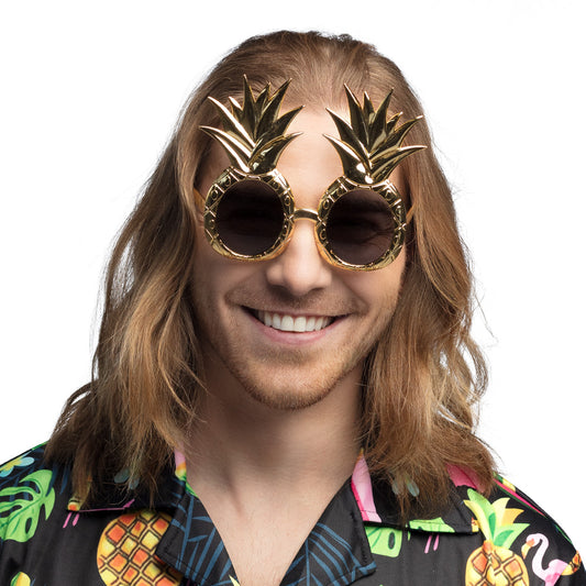 Lunettes Ananas Tropical Doré - Accessoire Fête Fantaisie