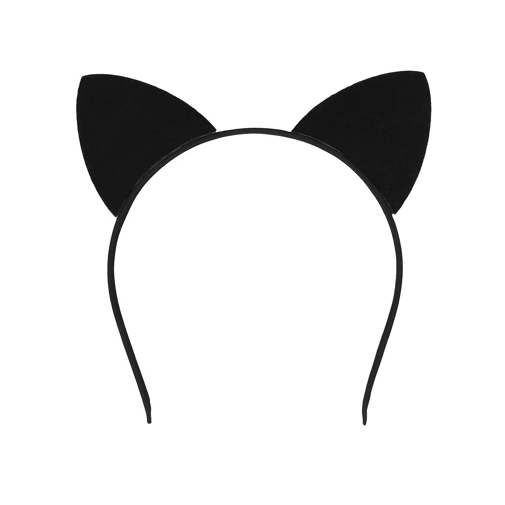 Serre-tête Oreilles de Chat Paillettes Noires - Accessoire Fête
