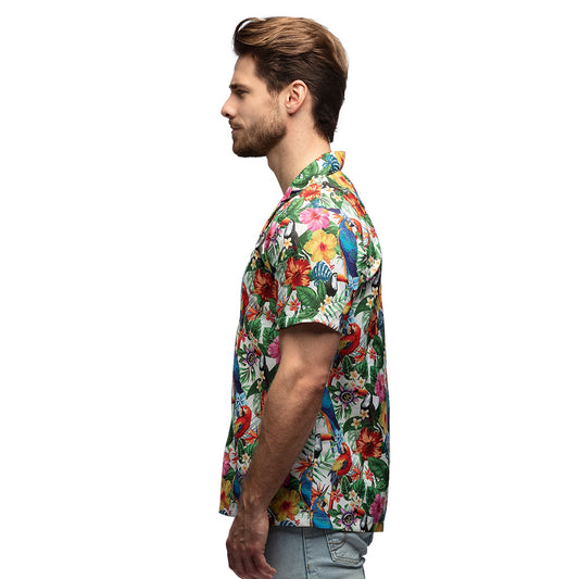 Chemise Hawaïenne Fleurie Tropical - Toucans et Fleurs