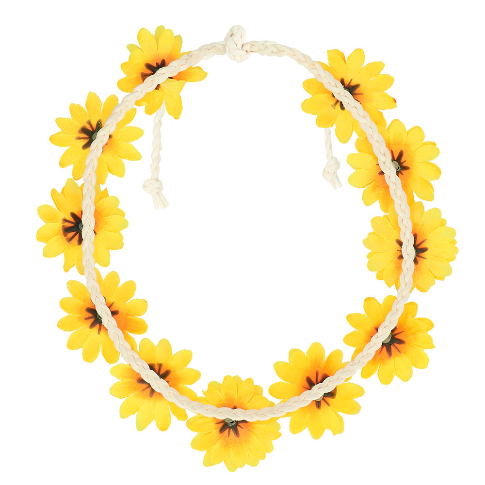 Couronne Fleurs Jaunes Marguerites - Accessoire Fête Bohème