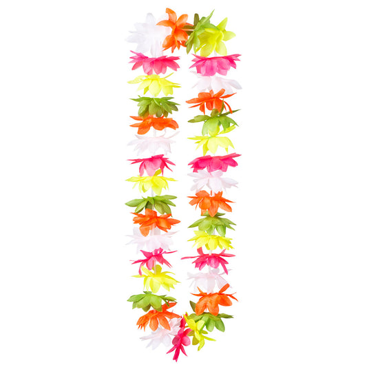 Collier Hawai Fleurs Multicolores - Accessoire Déguisement Tropical