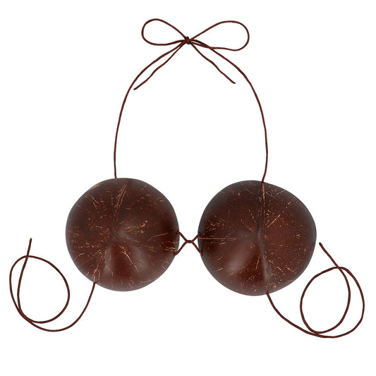 Soutien-gorge Noix de Coco Brun - Accessoire Tropical Amusant