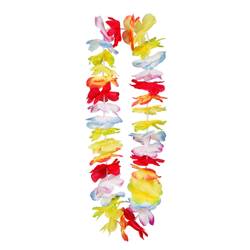 Collier Hawaïen Fleurs Tropicales Colorées - Accessoire Fête