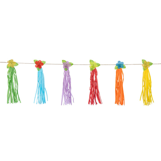 Guirlande Fleurs Colorées avec Tassels - Décoration Fête