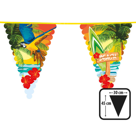 Guirlande Tropicale Beach Palmier Surf Décoration Fête 45cm