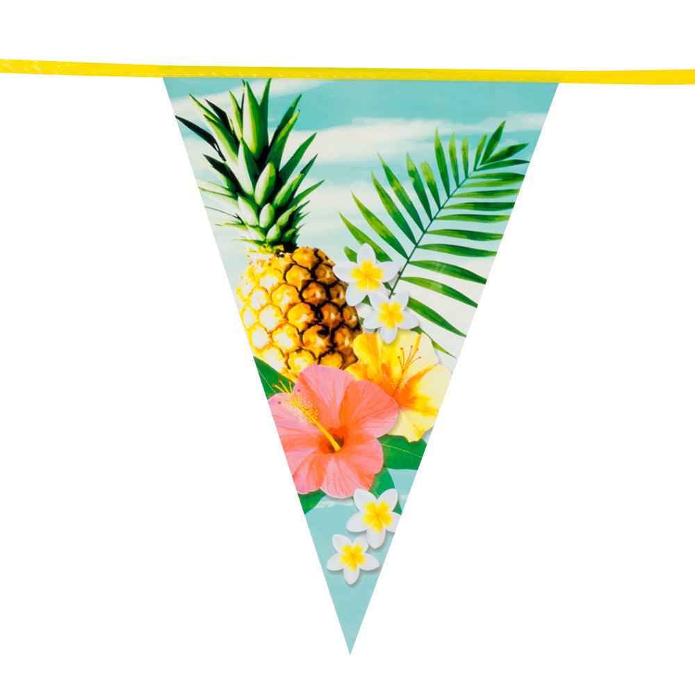 Guirlande Triangles Fleurs Tropicales - 25cm x 36cm