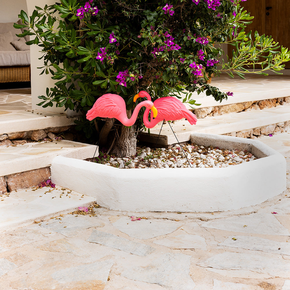 Flamants Roses Décoration Jardin - Set 2 Pièces avec Pieds