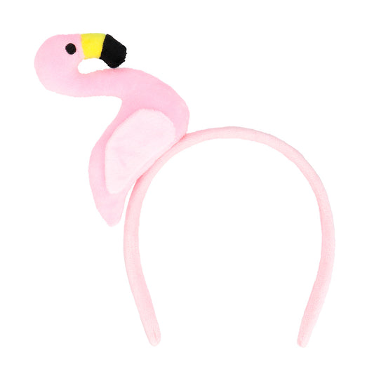 Serre-tête Flamant Rose Plumé - Accessoire Fête Amusant
