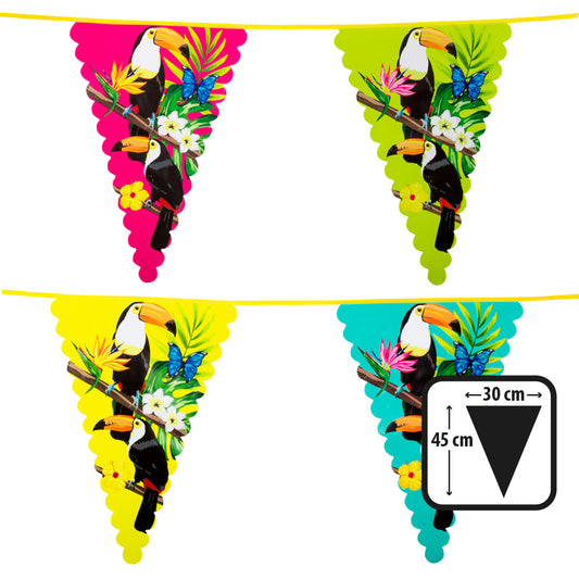 Guirlande Toucan Tropical 4 Couleurs - 30 x 45 cm