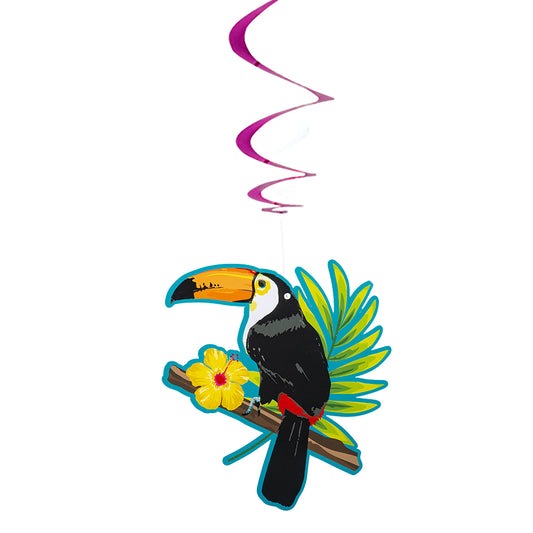 Guirlande Spirale Toucan Tropicale - Décoration Fête Exotique