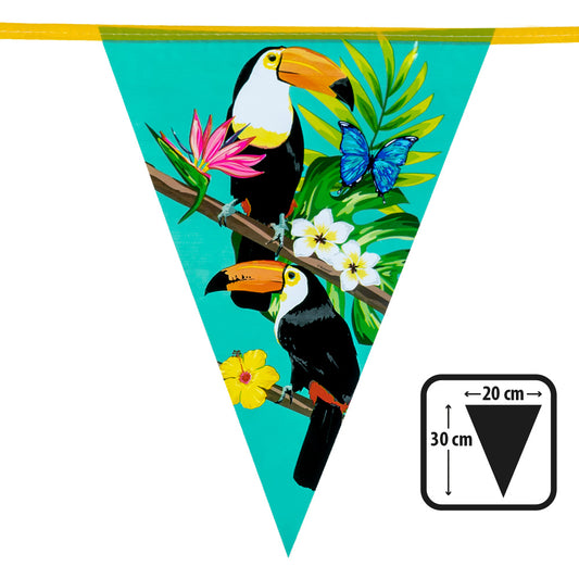 Guirlande Toucan Tropical - Décoration Fête Exotique 20cm