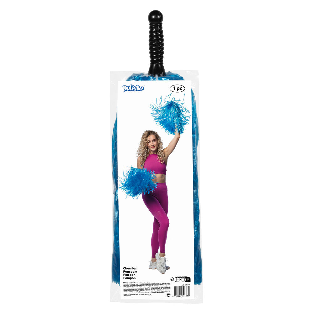 Pompom Cheerleader Bleu Fluo - Accessoire Cheerleading