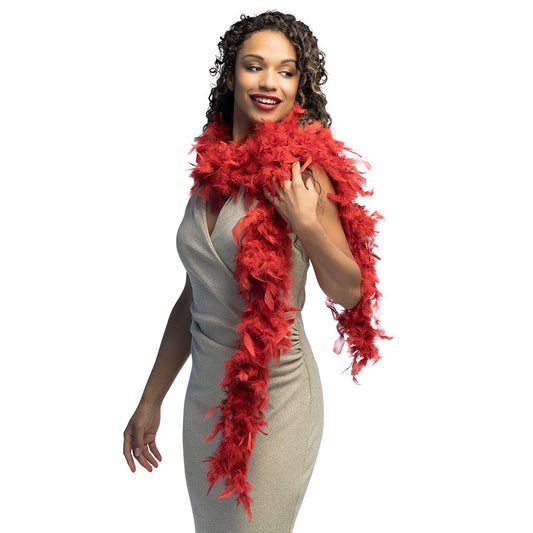 Boa de Plumes Rouge Luxe - Accessoire Déguisement & Fête