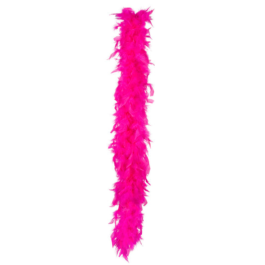 Boa Plumes Fluo Rose Néon - Accessoire Déguisement Cabaret